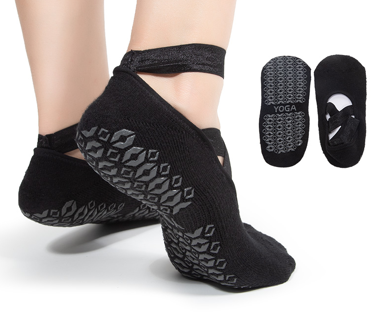 FDW AP6312 Yoga sokken met antislip - One size - Zwart