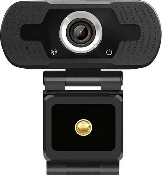 NÖRDIC EC-A258, Webcam with microphone for PC, laptop, Web camera HD 1080p, black