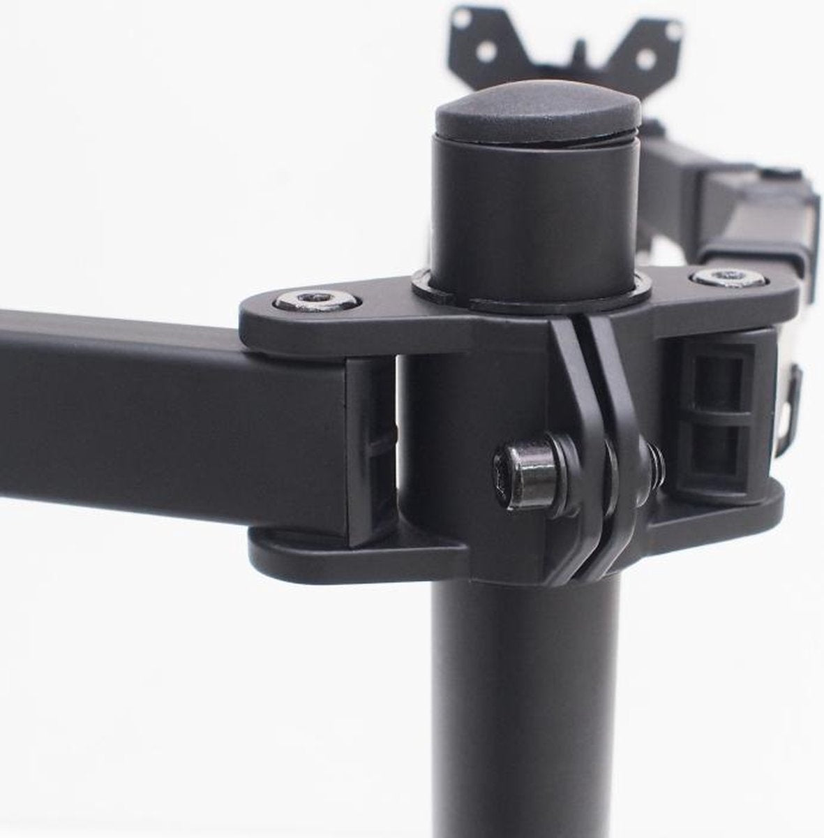 NÖRDIC MS-01 Universele monitorbeugel, Dubbele schermen, 13-27 inch, Max 8 kg per arm, Roteerbaar en kantelbaar, Zwart