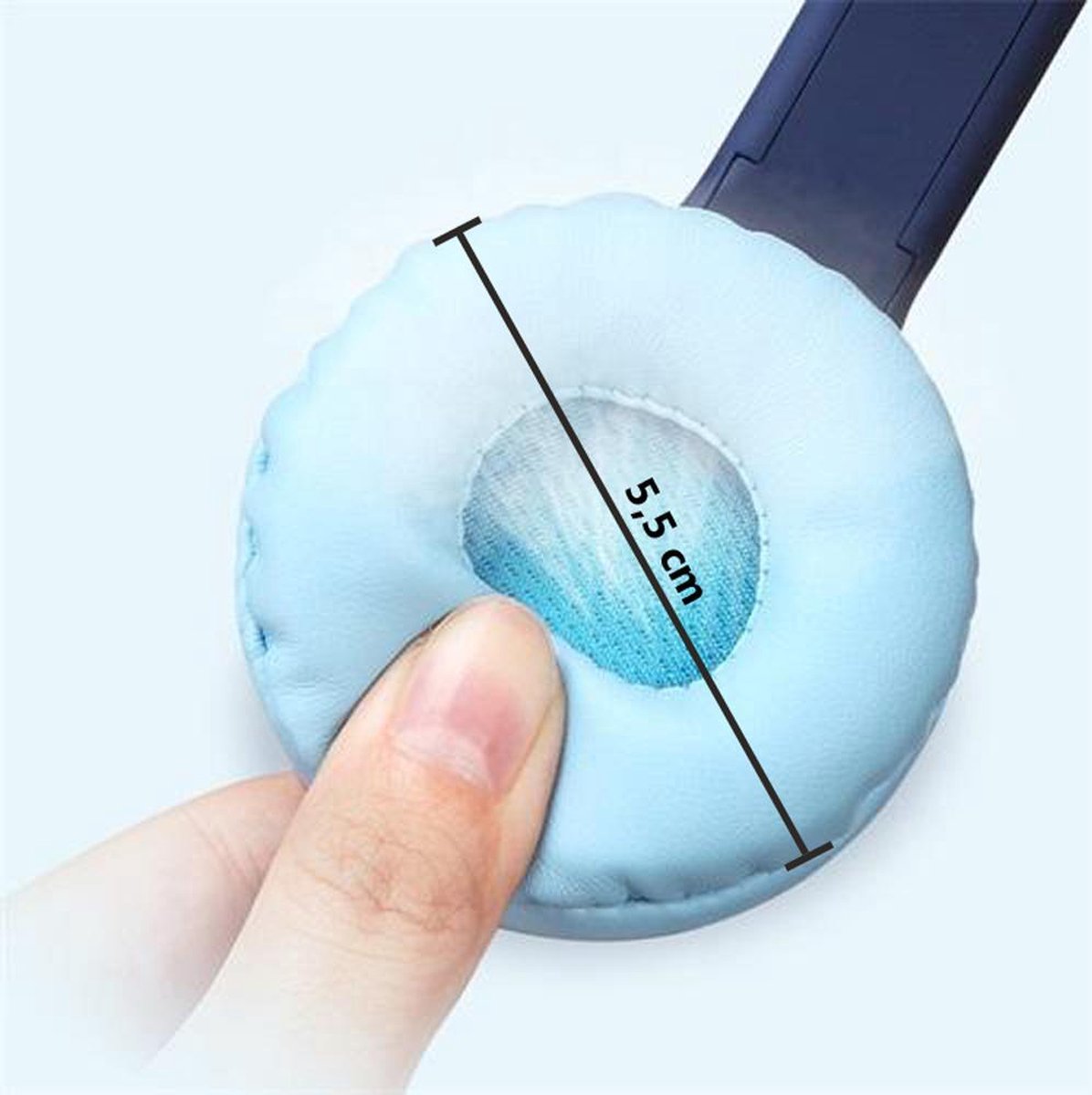 EasySMX KM-SHARK, Kids Headphones with Volume Limit, Headphones for iPod, iPad, iPhone, Android and Mobile Phones, Blue