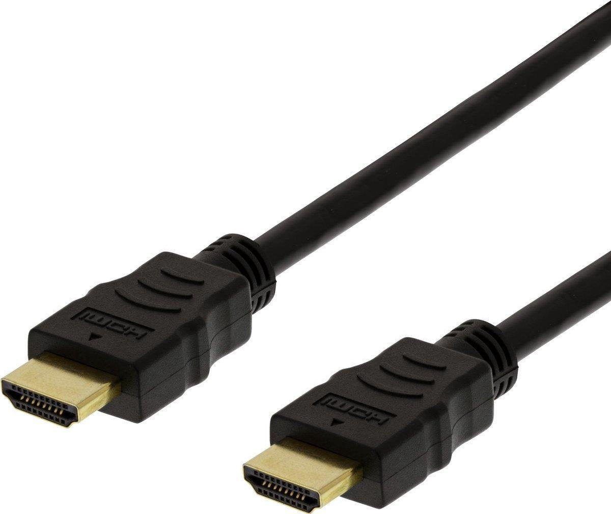 DELTACO HDMI-1030D-FLEX Flexibele HDMI-kabel, High Speed HDMI met Ethernet 4K, UltraHD bij 60 Hz, 3 m, Zwart