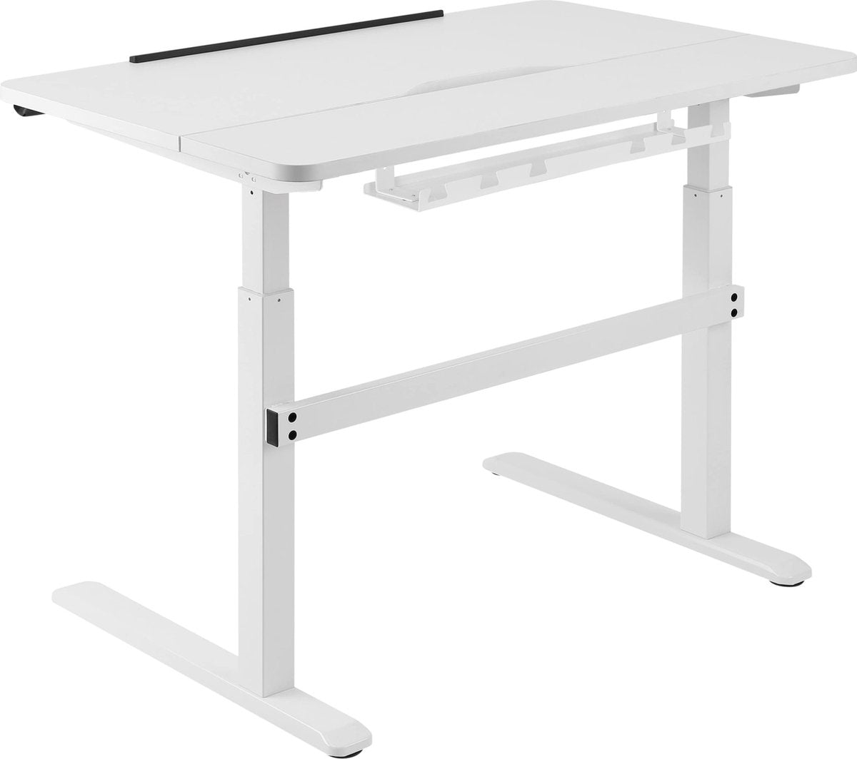 DELTACO OFFICE DELO-0100 Electrically adjustable sit-stand desk - tiltable - LED - 1200x740 cm