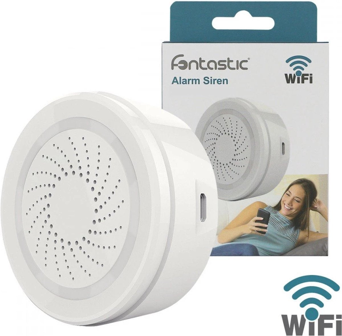 Fontastic 253973 SIREN Wi-Fi 90DB alarm LED compatible with Android and iOS