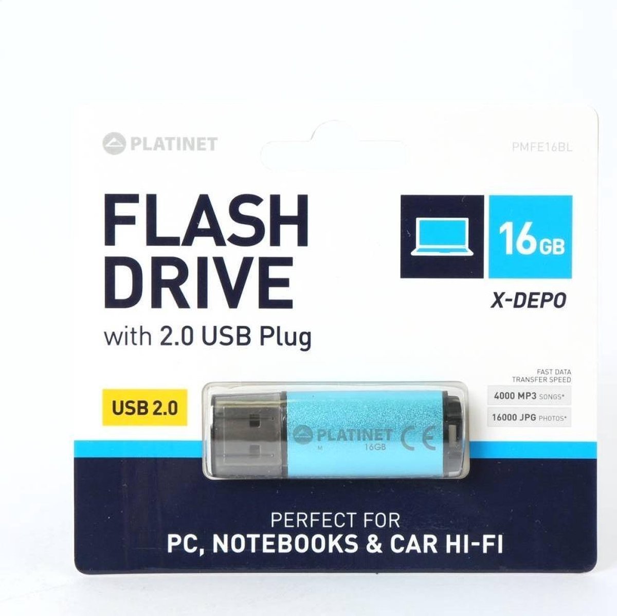 Platinet PMFE16BL USB flash drive 16GB blue