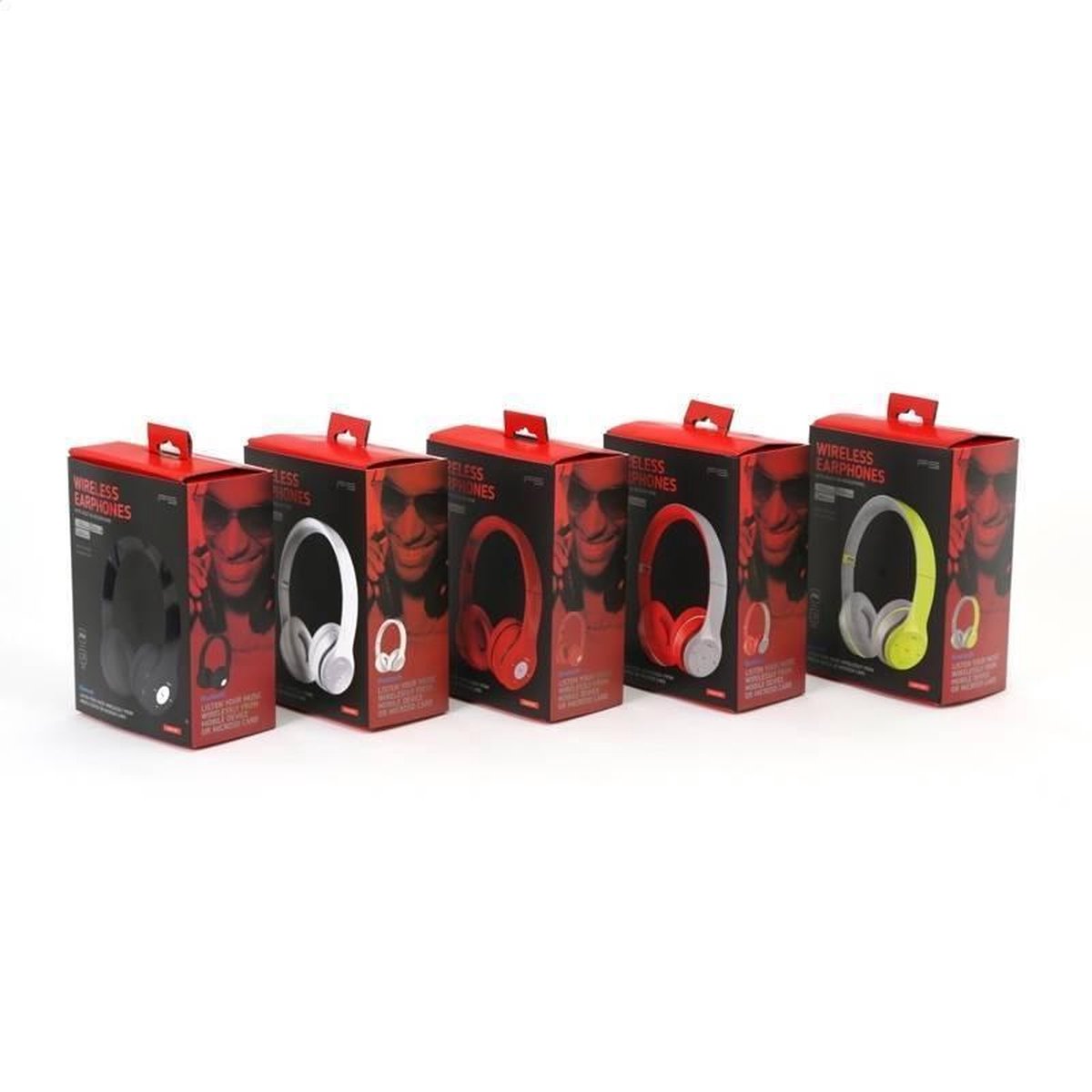Omega FH0915GG Bluetooth Koptelefoon met microfoon en USB - BT 5.0 - Rood