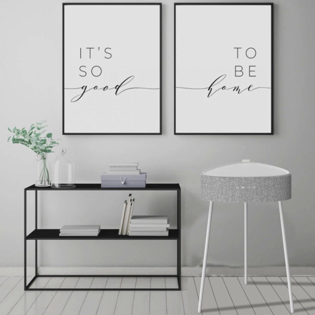 Fontastic 255205 Wireless speaker table design - Bluetooth 5.0 - White/Beige