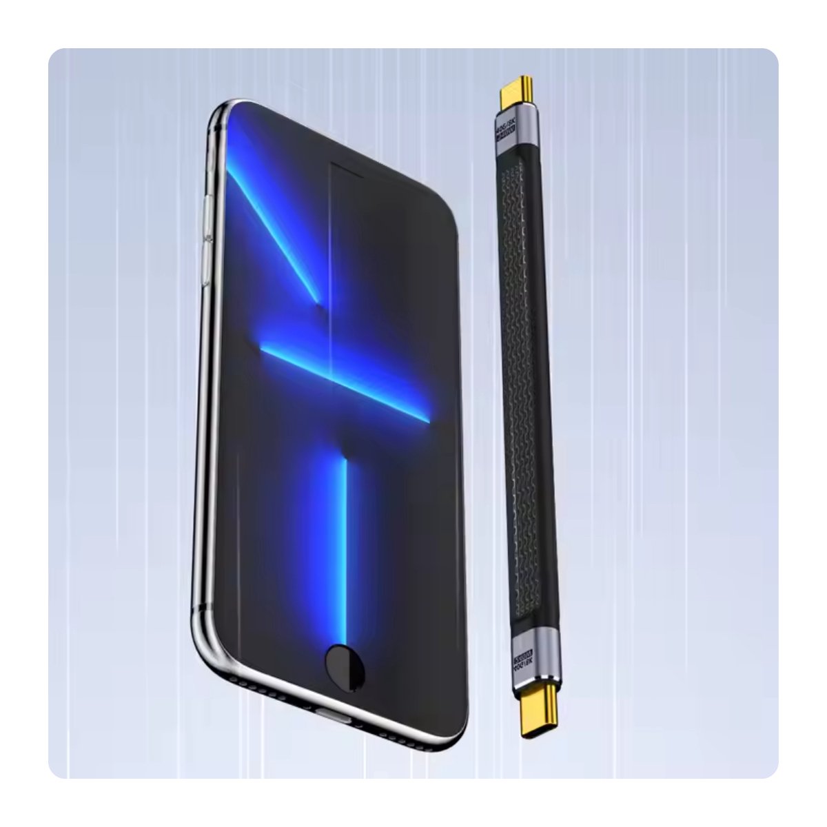 Delmark USB-C naar USB-C Kabel - 14cm - Thunderbolt 4 / USB4 240W PD - 8K60Hz Video - Flexibele kabel - Geschikt voor o.a. PC, Telefoon en Harde schijf