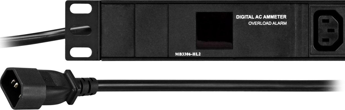Deltaco GT-8502 power extension 2m 6 AC output(s) Indoor, black