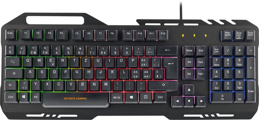 DELTACO GAMING GAM-113 - 3-in-1 gaming kit met metalen RGB-toetsenbord, muis met verlichting, muismat - Pan-Nordic layout - zwart