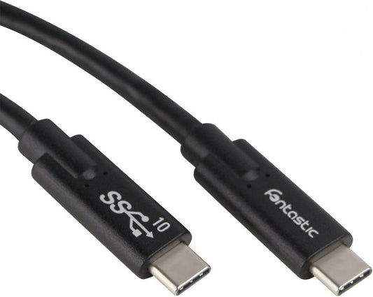 Fontastic 211263 USB-C to USB-C cable - 3.2 Gen 2 - 1m - Black