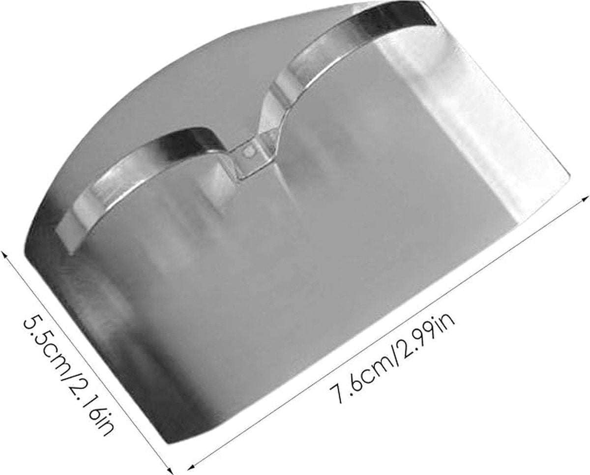 RVS Vinger Beschermer - Vingerbeschermer Snijden - Keuken Accessoire - Groentesnijder - Design voor 2 vingers