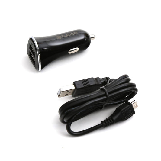 Platinet PLCR3B Autolader met 3XUSB - 5,2A - Zwart