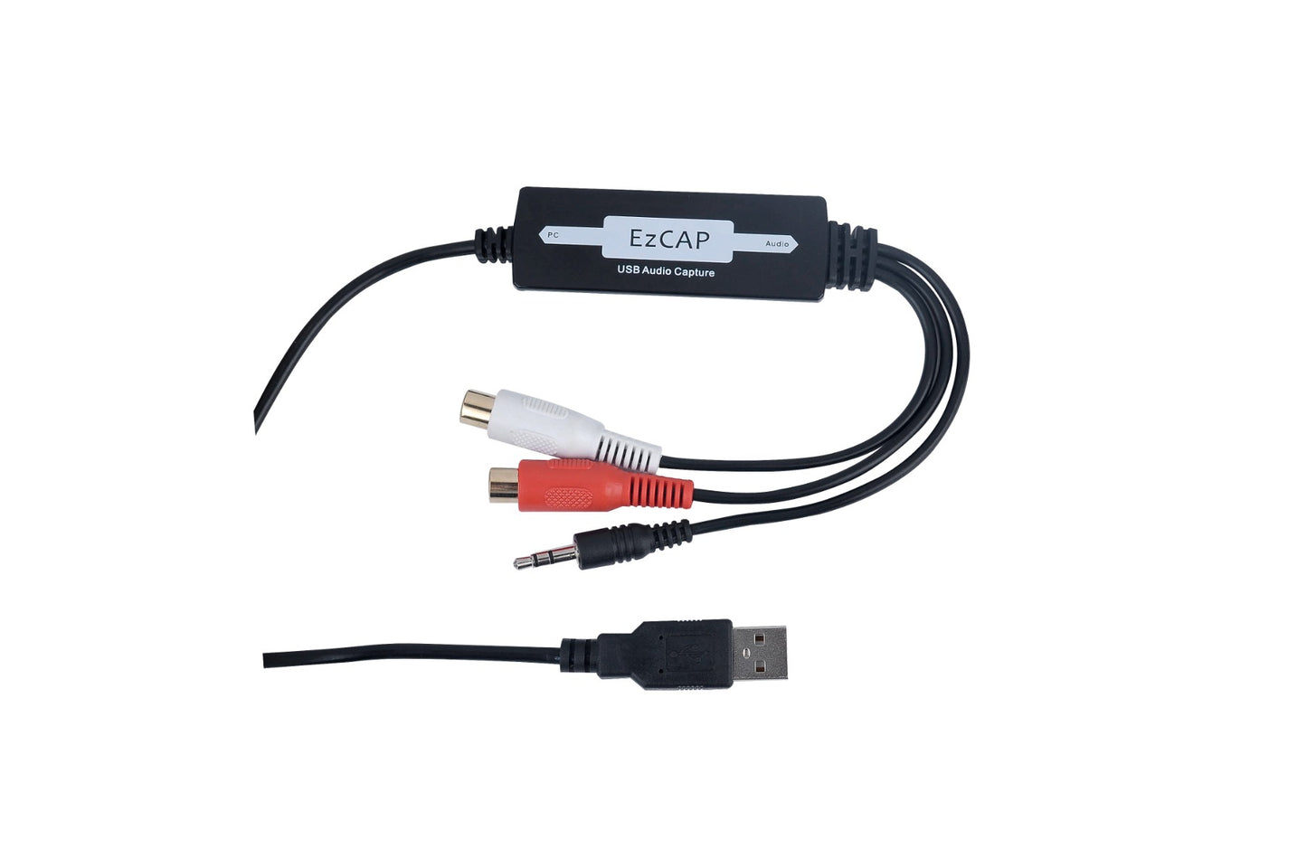 Ezcap EZCAP216 USB Audio converter - Analoog naar digitaal - 2xRCA - 1x 3,5mm AUX - USB 2.0