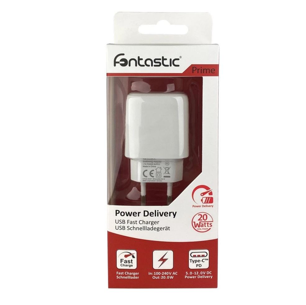 Fontastic 256967 Snellader USB-C - Power Delivery - 20W - Wit