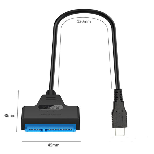 NÖRDIC USBC-SATA USB-C naar SATA adapter - 2.5 SATA III HDD - 5Gbps - Zwart