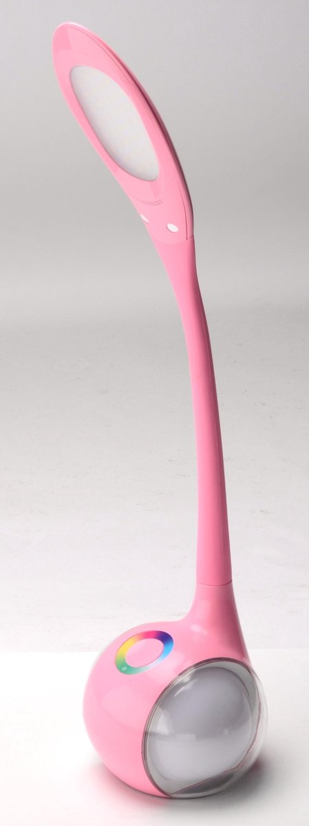 PLATINET PDL20P LED Bureaulamp 7W met RGB nachtlamp functie roze