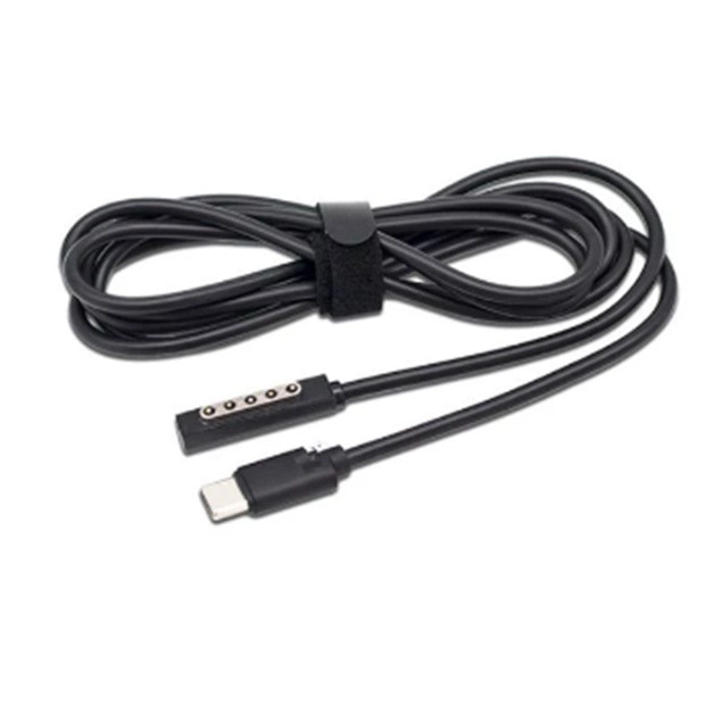 NÖRDIC SURF-107 USB-C oplaadkabel - Geschikt voor Microsoft Surface Pro 1/2 - 12V3A - 36W - 1,5m - Zwart