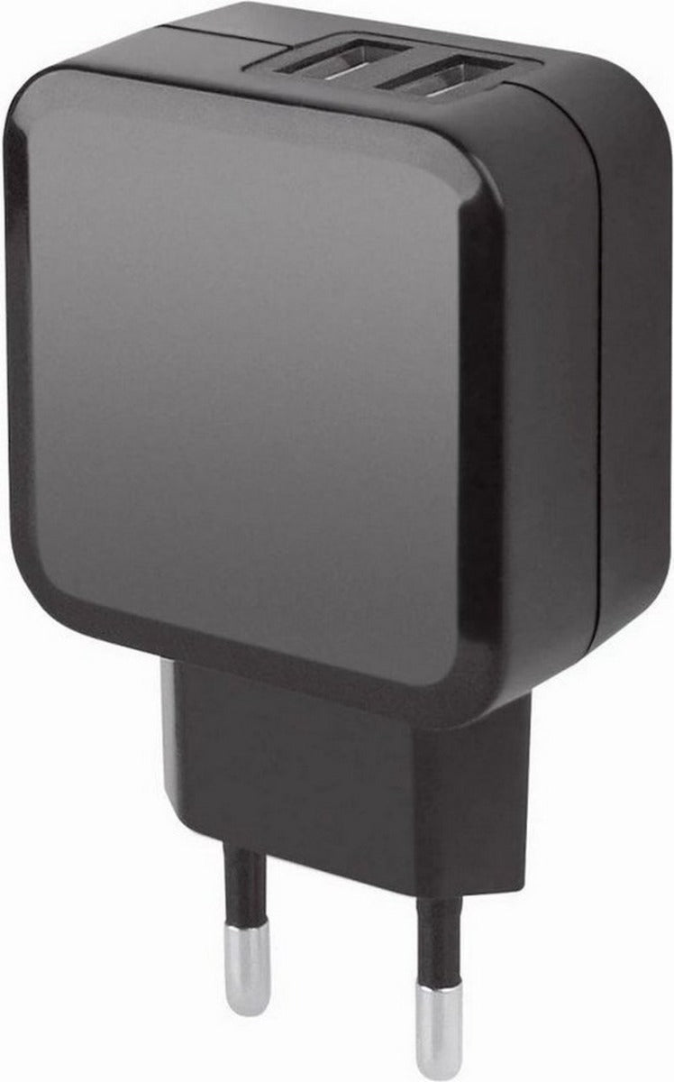 Fontastic 215384 Separate AC Charger 2 x USB-A - 12W - Black