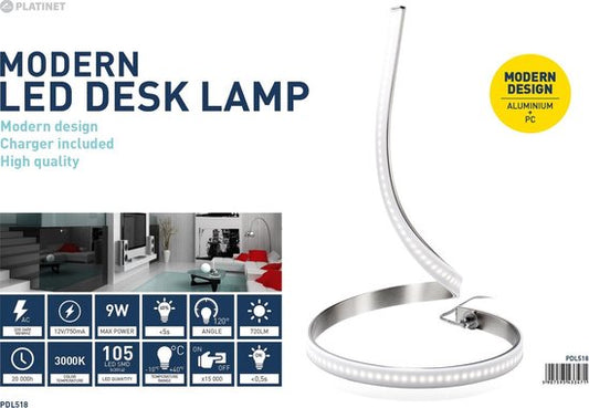 PLATINET PDL518 Moderne design LED bureaulamp 12W warmwit