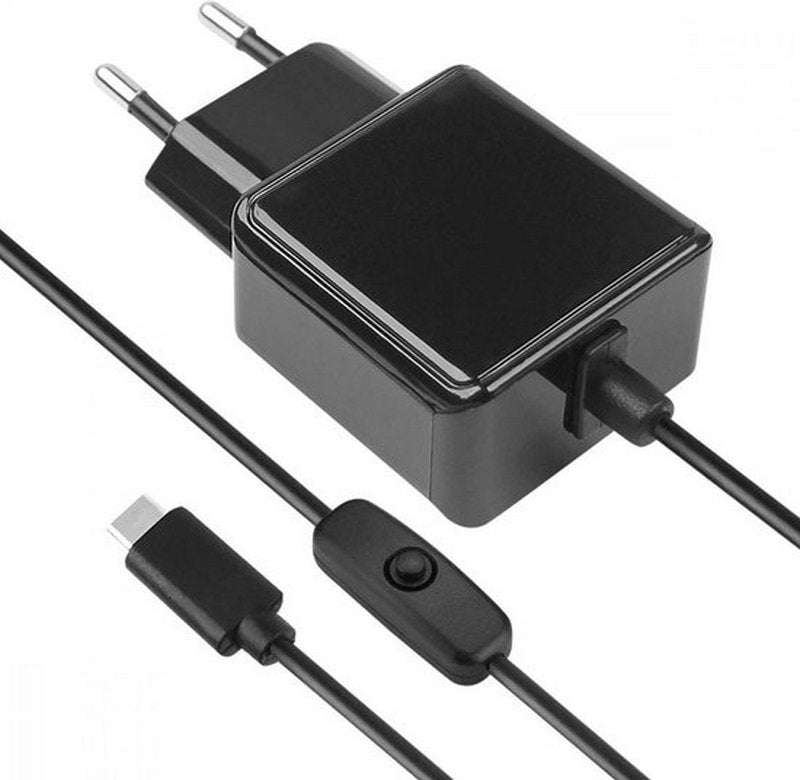Fontastic 256172 AC Oplader - USB Type-C - 15.8W - Aan/Uit Schakelaar - Zwart