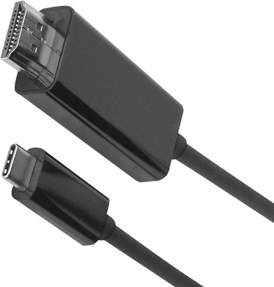 Fontastic 251771 USB-C naar HDMI kabel - USB 3.2 Gen 1 - Thunderbolt 3 - 1.8m - Zwart