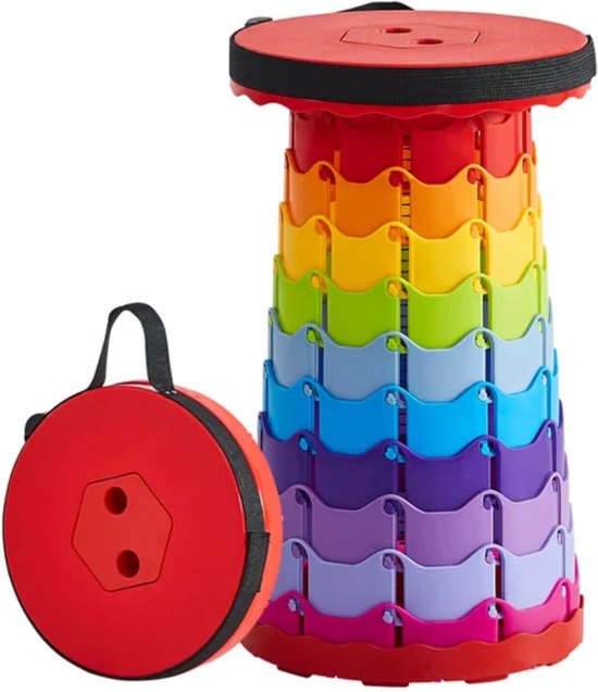 Opvouwbare kruk - Tot 100 KG - Regenboog kleur