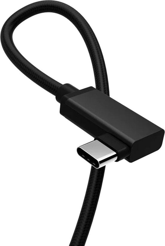 NÖRDIC USBC-N1121 USB-C naar USB-C kabel - Haakse connectoren - USB3.2 Gen2 - PD100W - 10Gbps - 50cm