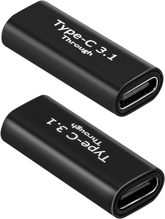 NÖRDIC USBC-FF - USB-C 3.1 Female to USB-C 3.1 Female Adapter - Black