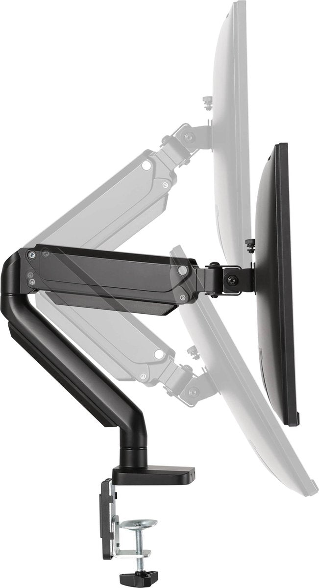 Deltaco ARM-0350 flat panel desk mount 81.3 cm (32") Clamp/grommet Black
