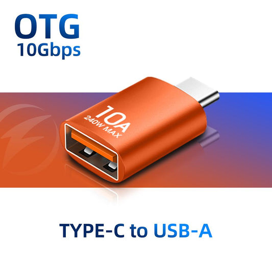 NÖRDIC OTG-C31 USB-A Vrouwelijk naar USB-C Mannelijk Adapter - USB 3.1 OTG - Oranje