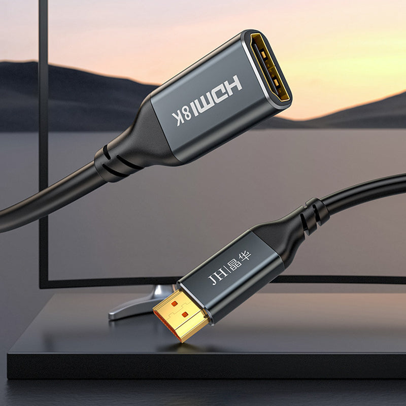 NÖRDIC HDMI-N5024 - HDMI 2.1 verlengkabel - 8K60Hz / 4K120Hz - Mannenlijk naar Vrouwelijk - 20cm