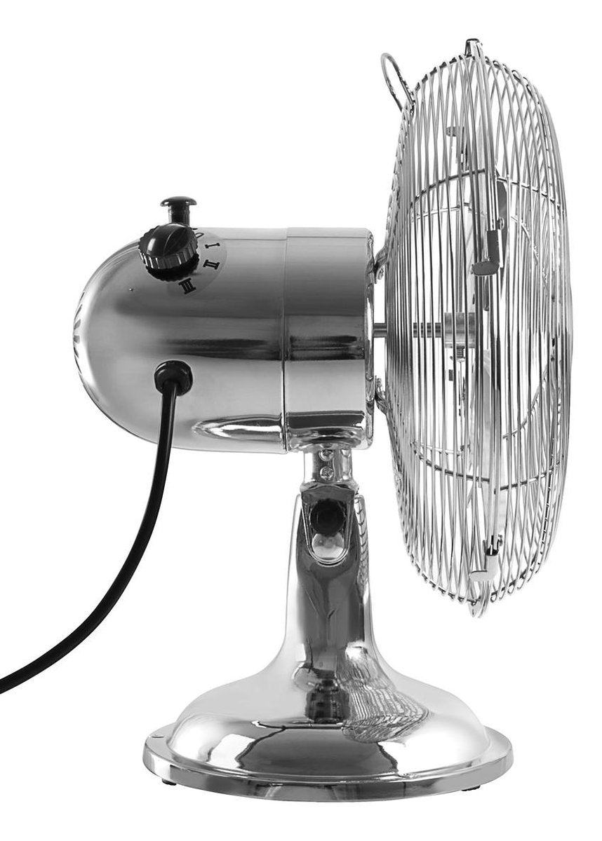 NORDIC HOME FT-560 Metalen tafelventilator met 3 snelheden - 30 mm - Zilver