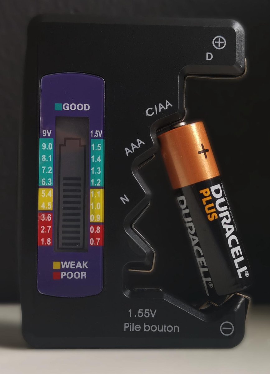 Digitale Batterij Tester – Universeel voor AA, AAA, C, D, 9V en Knoopcelbatterijen