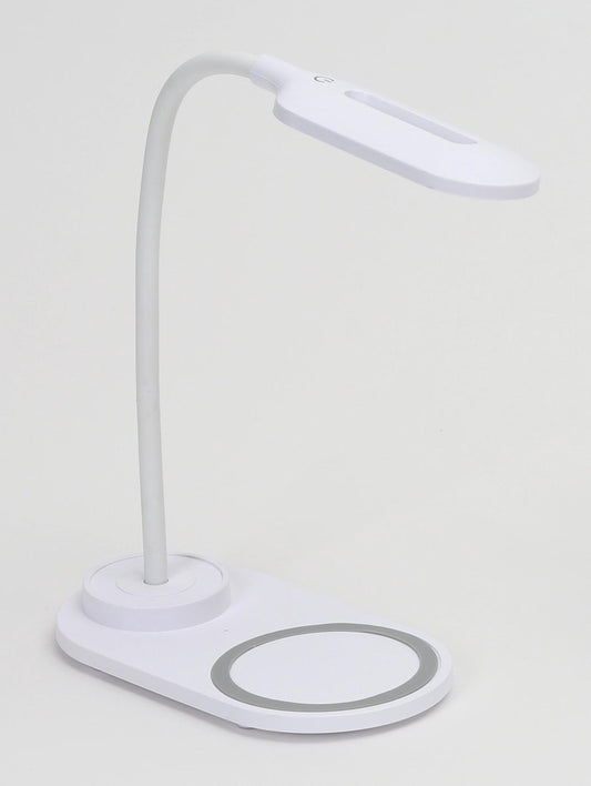 PLATINET PDL1930W LED bureaulamp 5W met ingebouwde 5W Qi draadloze oplader Wit