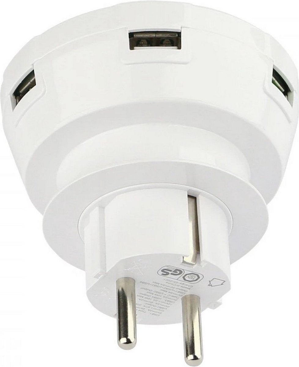Fontastic 260742 Stopcontact - 4 in 1 - USB-A en USB-C - Snellader - Wit