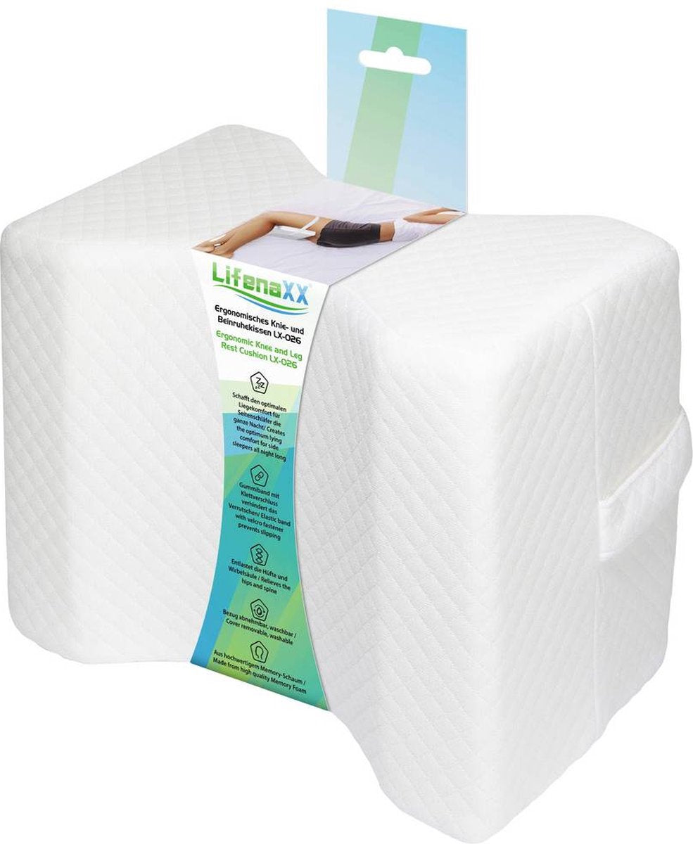 LIFENAXX LX-026 Ergonomic knee and leg rest cushion - White