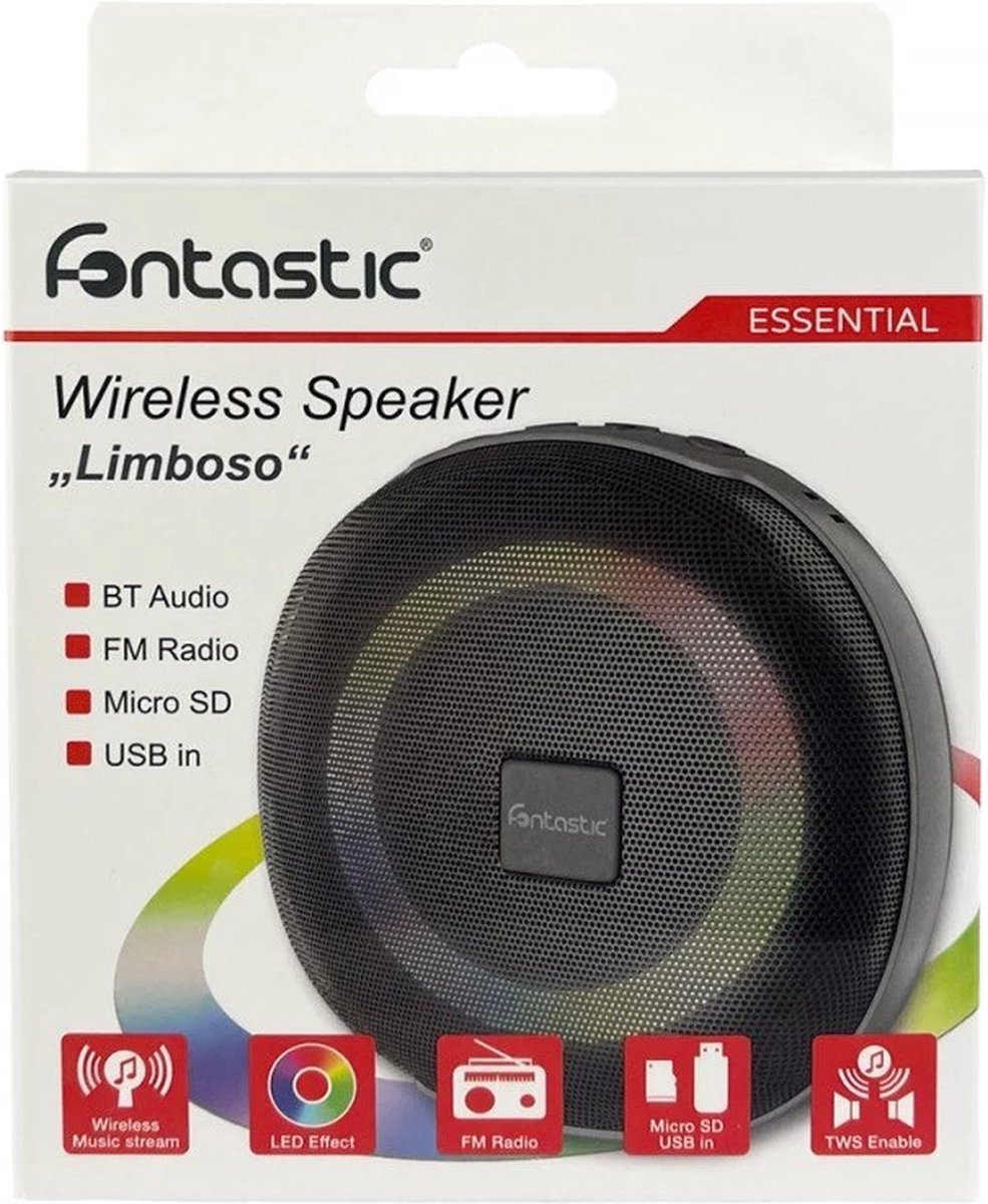 Fontastic 260520 Bluetooth Speaker - Geschikt voor TWS - TF Card slot - Zwart