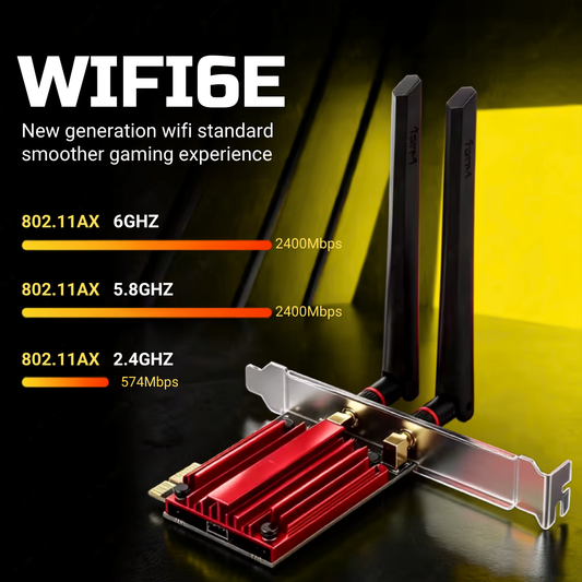 NÖRDIC PCIe AX210 WiFi-Karte – 6 GHz – mit Bluetooth 5.3