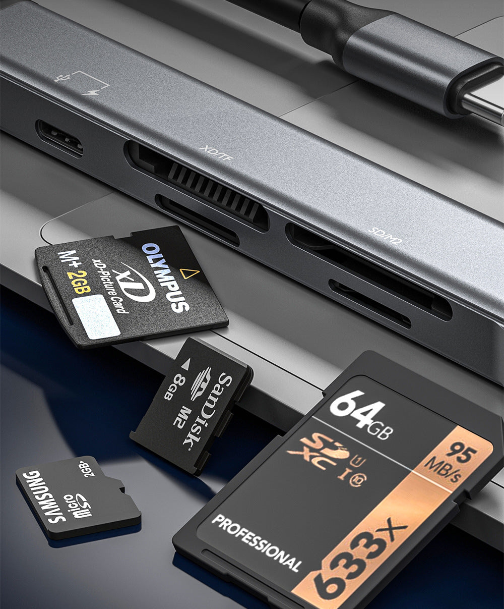 NÖRDIC Lightning Kaartlezer - Micro SD Kaart - SD Kaart lezer - MS, M2 - USB-A 3.0 - Geschikt voor Smartphone & Tablet