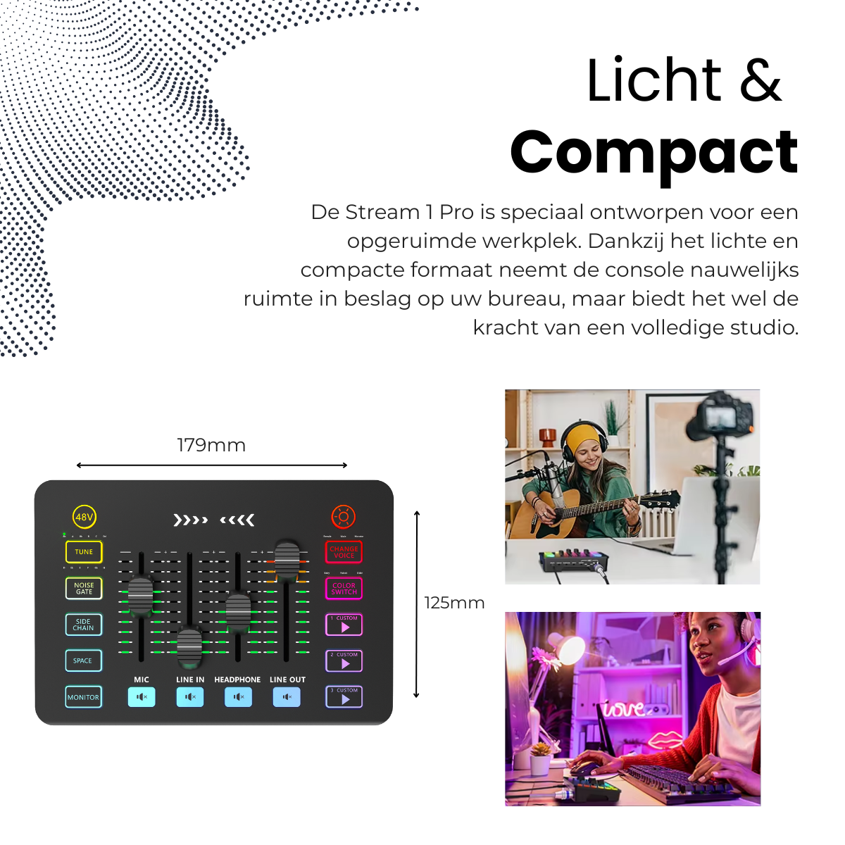 Delmark Stream 1 Pro Audio Mixer & Video Capture - 4K HDMI Loop-out - RGB Streaming Deck