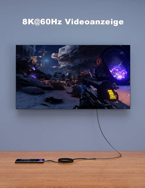 NÖRDIC Thunderbolt 4 Verlengkabel 2m - USB-C male naar female - 100W snelladen - 40Gbps - 8K 60Hz - Voor MacBook, SSD en Dockingstations