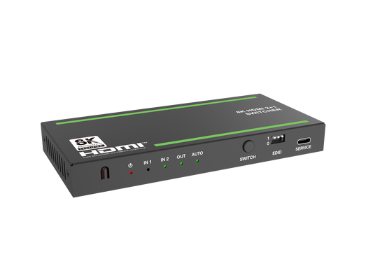 NÖRDIC HDMI 2.1 Switch - HDMI Switch 8K - 2 to 1 - 8K60Hz 4K120Hz - HDMI Audio Extractor