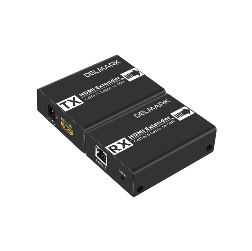 Delmark HDMI Extender 50 Meter via UTP Netwerkkabel – 1080P Full HD & 3D – Met HDMI loop-out