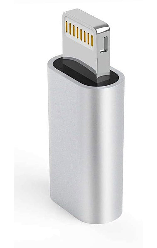 NÖRDIC USBC-N1503 - USB-C Vrouwelijk naar Lightning Mannelijk Adapter - (Niet MFI) - Zilverkleurig
