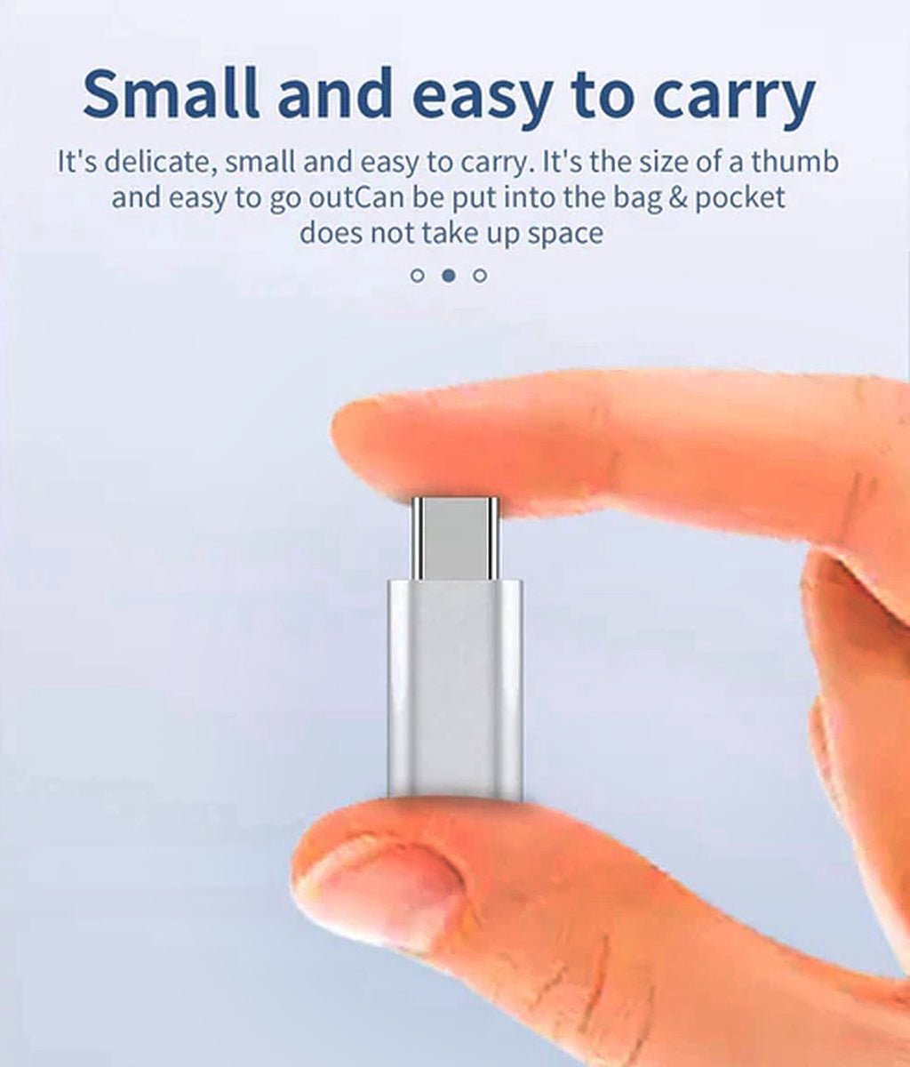 NÖRDIC USBC-N1504 USBC-C Mannelijk naar Lightning Vrouwelijk Adapter - Zilver