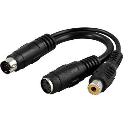 DELTACO AA-20 miniDIN 7-pin miniDIN 4-pin zwart kabeladapter/verloopstukje
