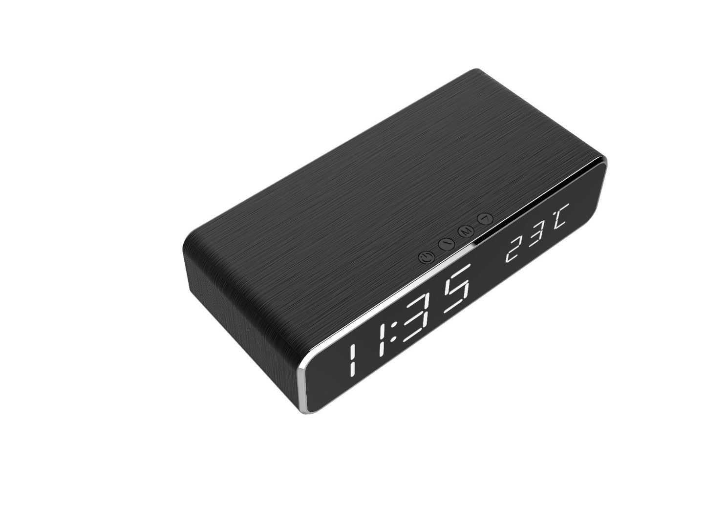 Gembird DAC-WPC-01 Wekker met Draadloze Qi laadfunctie - Digitaal - Voor Smartphone - Zwart