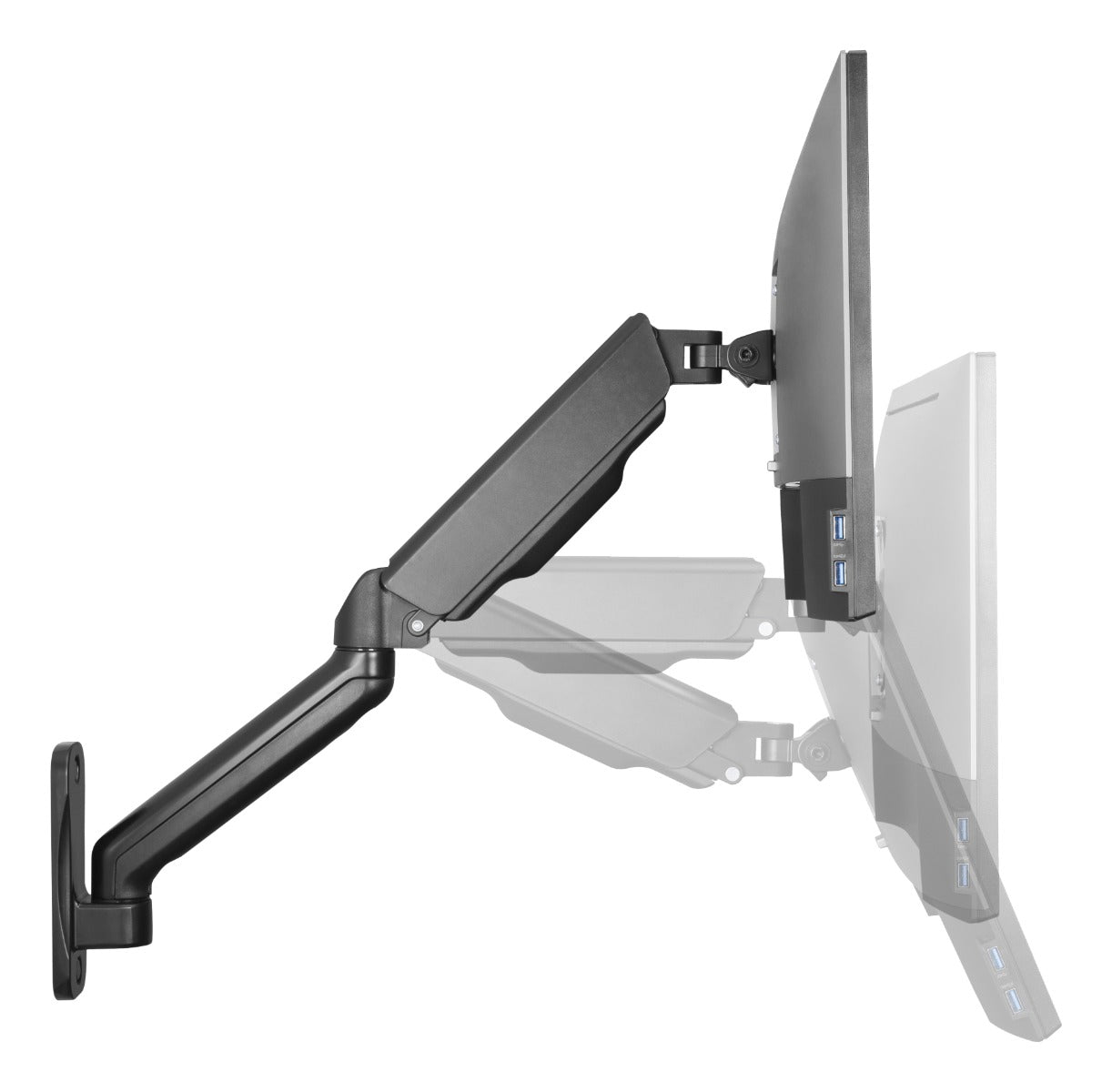 DELTACO OFFICE ARM-0360 Wall bracket - Swivel and tilt - 17-32" inch - Black