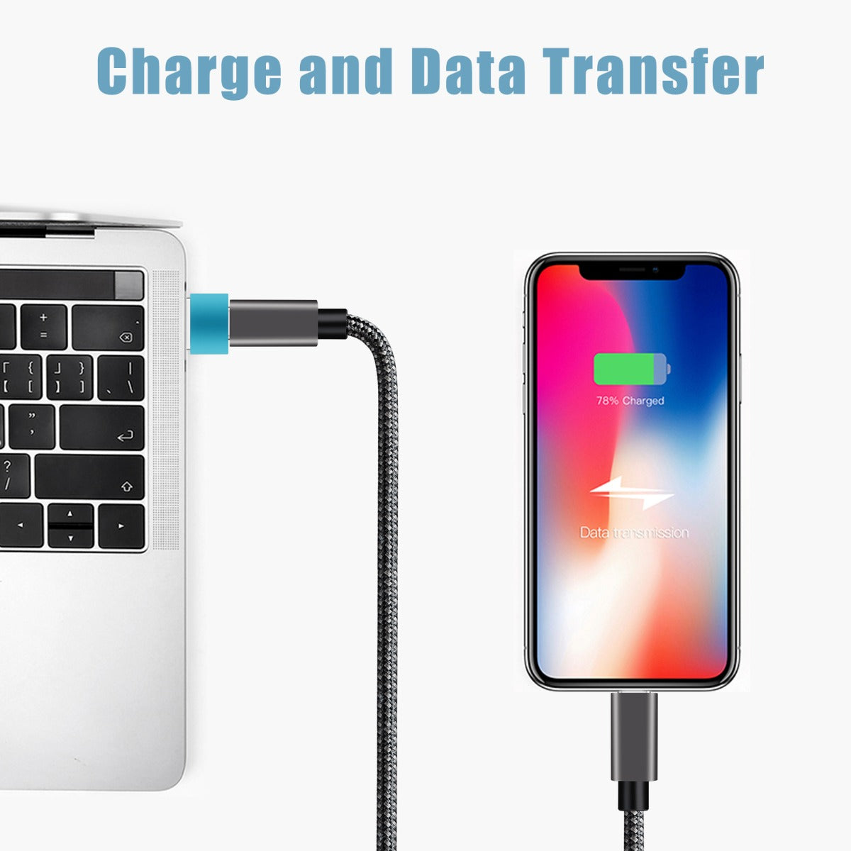 NÖRDIC C-OTG4 USB-C naar OTG USB-A mini adapter - Blauw
