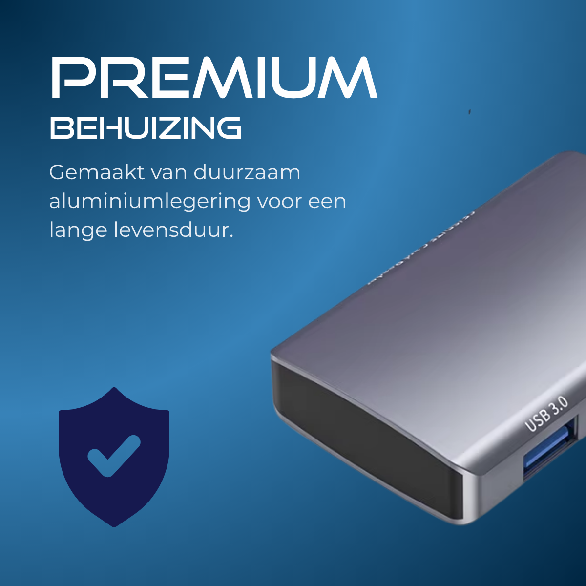 Delmark 6-in-1 hub en kaartlezer - USB-C en USB-A 3.0